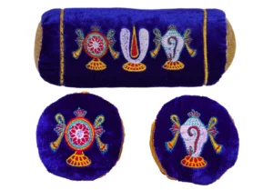 Vadagalai  small Cylinder Dindu Blue ( Red Srichurnam)