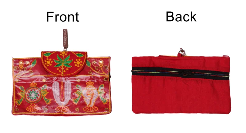 Vadagalai Red Mobile Purse   ( Rectangle )