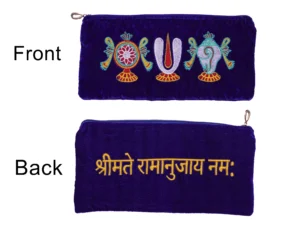 Vadagalai Big Purse Blue ( Red Srichurnam)
