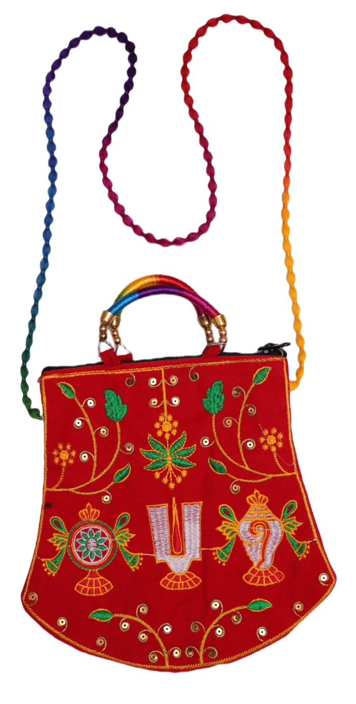 Tenkalai Red Purse Pot Shape