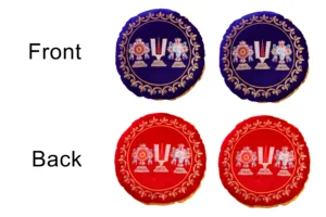 Tenkalai Round Dindu Blue  Red