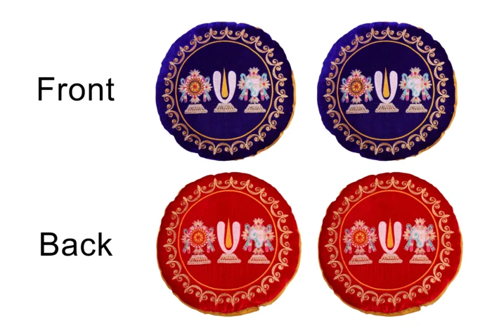 Vadagalai Round Dindu Blue  Red
