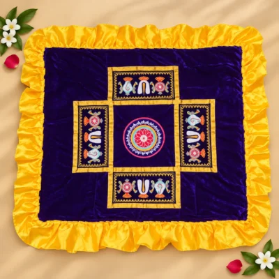 Vadagalai Kooralam Blue 3'x3'