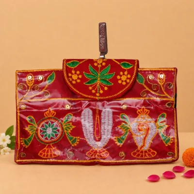 Vadagalai Red Mobile Purse ( Rectangle )