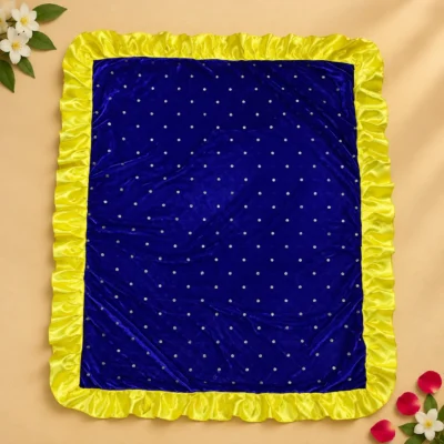 Plain kooralam Blue 2'*4'