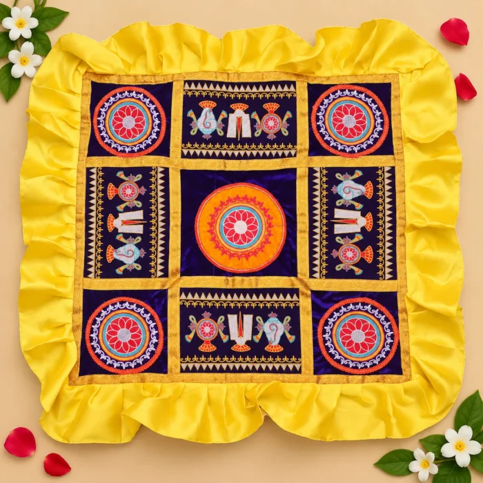 Tenkalai Kooralam Blue 3'x3'