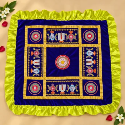 Tenkalai Kooralam Blue 4'x4'