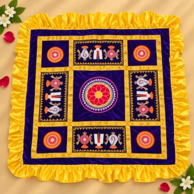 Tenkalai Kooralam Blue 6'x6'