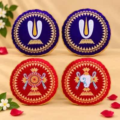 Vadagalai Round Dindu Blue Red
