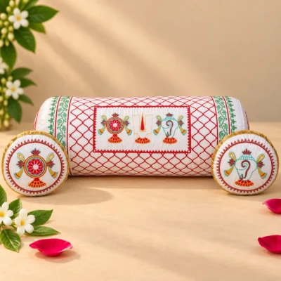 Tenkalai 3 Round Dindu White & White
