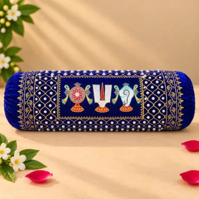 Tenkalai Cylinder Dindu Blue bead work